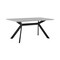 Armen Living Margot Light Gray Rectangular Dining Table with Black Finish LCMNDIGRY - alternate 4
